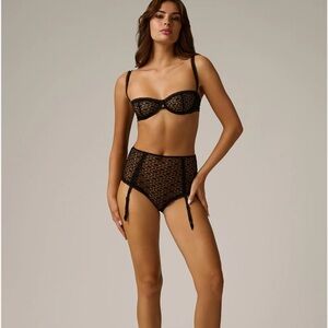 Kiki de Montparnasse Chante Balconette Bra Black Lace